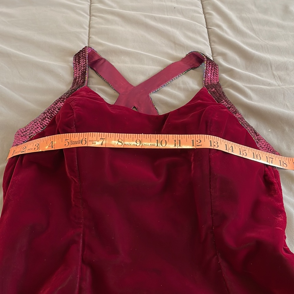 ๐HP๐Vintage 90's De-Laru Maroon Velvet dress - Picture 10 of 11